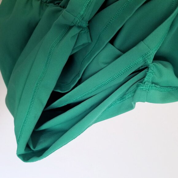 Babaton Aritzia Contour Ruched Midi Dress Green Size S Double Layered Slimming - Picture 5 of 13